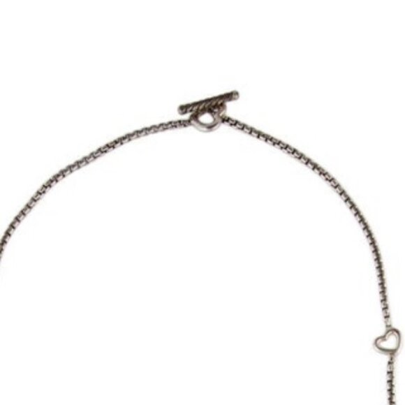 DAVID YURMAN STERLING SILVER 925 LONG HEART STATION TOGGLE CLASP NECKLACE - Picture 8 of 8